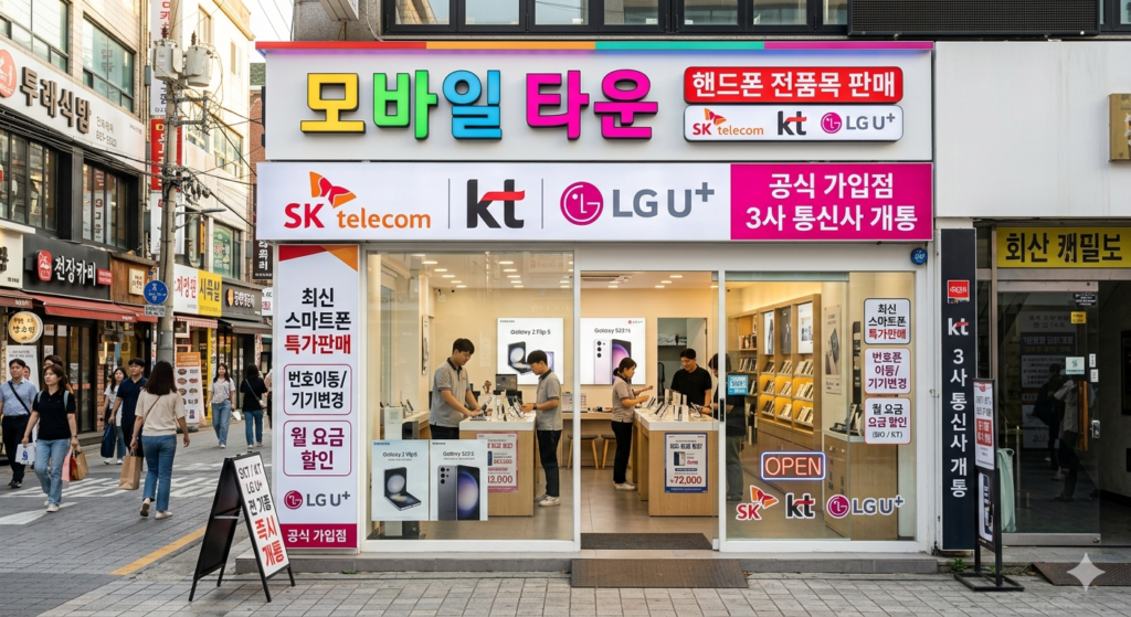 핸드폰 판매점 매장 모습
