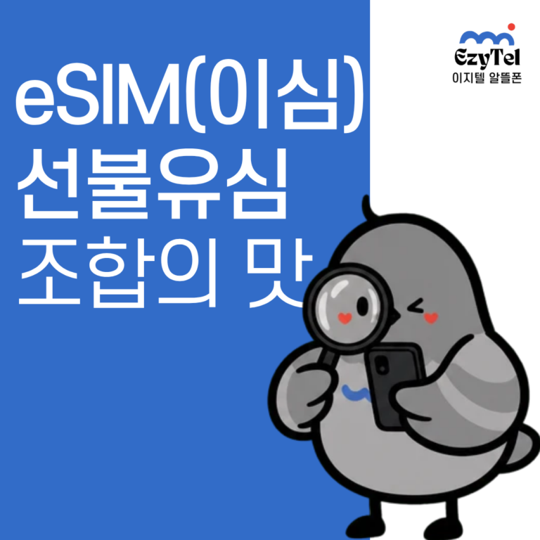 듀얼심 e심 선불 유심 조합 - 폰 한 대로 두 번호 쓰는 방법